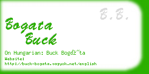 bogata buck business card